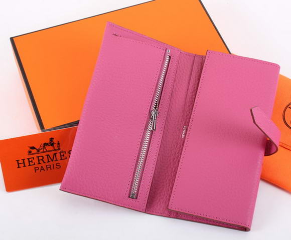 Cheap Fake Hermes Bearn Japonaise Tri-Fold Wallet A308 Roseo - Click Image to Close